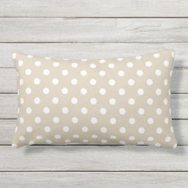 Sand Beige Polka Dot Outdoor Buitenkussen