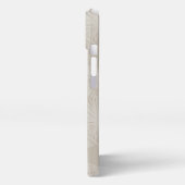 Sand Beige Tropical Botanical Palm Leaves Patroon iPhone Hoesje (Linkerkant)