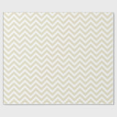 Sand Beige White Large Chevron ZigZag Pattern Cadeaupapier (Vlak)