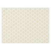 Sand Beige White Moroccan Quatrefoil Pattern #5 Tafelkleed (Voorkant (Horizontaal))