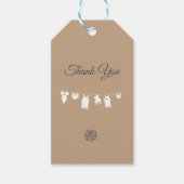 Sand Boho Minimalistisch Genderneutraal Baby showe Cadeaulabel (Voorkant)