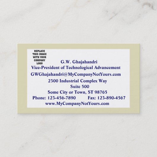 Sand Border Mission Statement Visitekaartje (Voorkant)