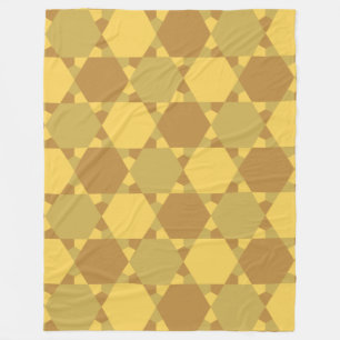Sand Brown Star Optical Illutical Pattern Fleece Deken