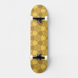 Sand Brown Star Optical Illutical Pattern Persoonlijk Skateboard