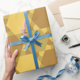 Sand Brown Star optische illusiontiepatroon Cadeaupapier