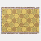 Sand Brown Star optische illusiontiepatroon Deken (Voorkant)