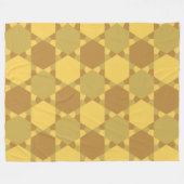 Sand Brown Star optische illusiontiepatroon Fleece Deken (Voorkant (Horizontaal))