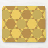 Sand Brown Star optische illusiontiepatroon Muismat (Voorkant)