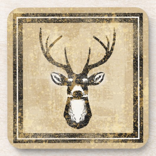 Sand Camo Grunge Deer Buck Onderzetter (Voorkant)