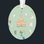 Sand Castle Architect Beach House  Ornament<br><div class="desc">Een vakantieaandenken van een zomer om te onthouden! Voeg jouw tekst op de achterkant toe voor een echt persoonlijk cadeau.</div>
