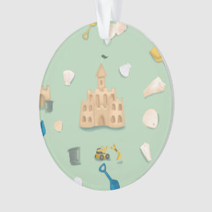 Sand Castle Architect Beach House Ornament
