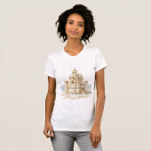 Sand Castle Beach Sea Sand Serenity T-shirt (Voorkant volledig)