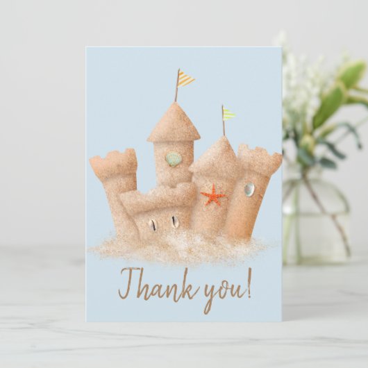 Sand Castle Bedankkaart (Staand voorkant)