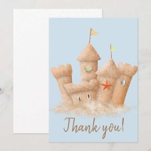 Sand Castle Bedankkaart (Voorkant / Achterkant)
