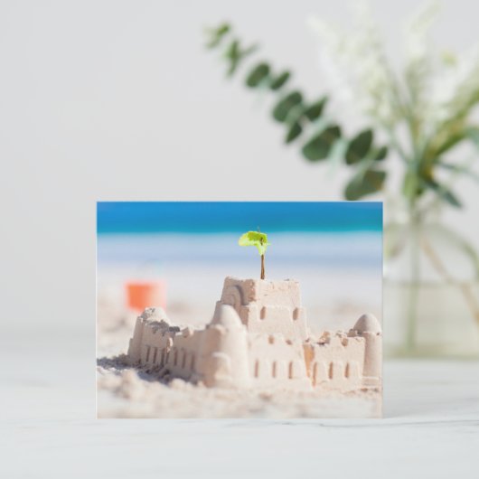 Sand castle briefkaart (Staand voorkant)
