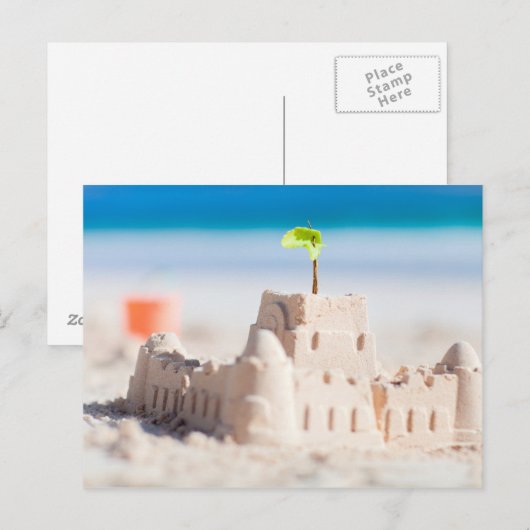 Sand castle briefkaart (Voorkant / Achterkant)