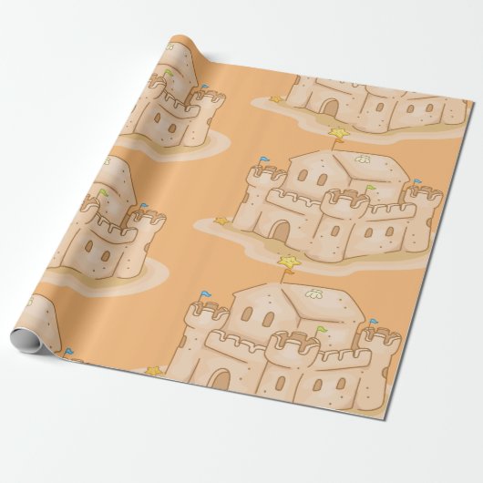 Sand Castle Cadeaupapier (Uitgerold)