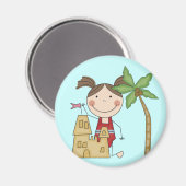 Sand Castle Queen Tshirts en geschenken Magneet (Voorkant / Achterkant)