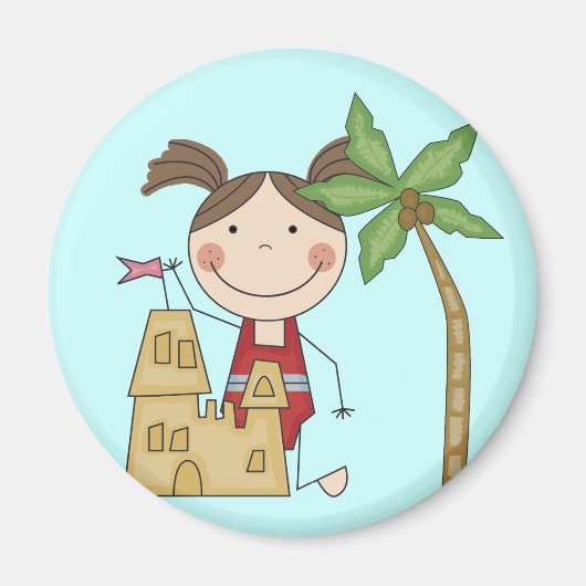 Sand Castle Queen Tshirts en geschenken Magneet (Voorkant)