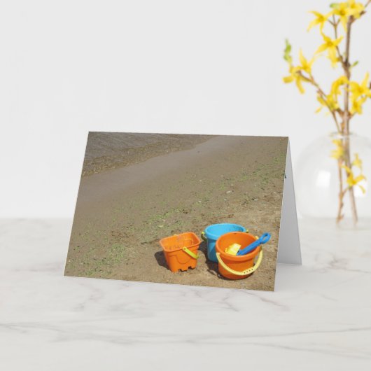 "Sand Castle Tools" Dank u kaart (Gele Bloem)
