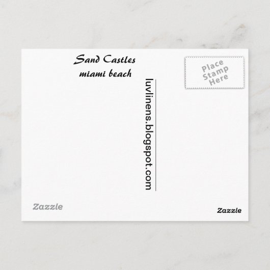 Sand Castles Briefkaart (Achterkant)