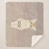 Sand Cat Sherpa Blanket Deken (Voorkant)