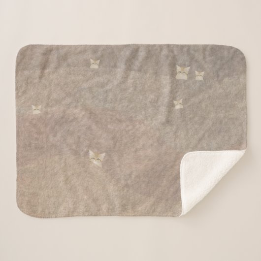 Sand Cats Sherpa Blanket Sherpa Deken (Voorkant (horizontaal))