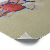 Sand Child Cute klein meisje dat op het strand spe Poster (Hoek)