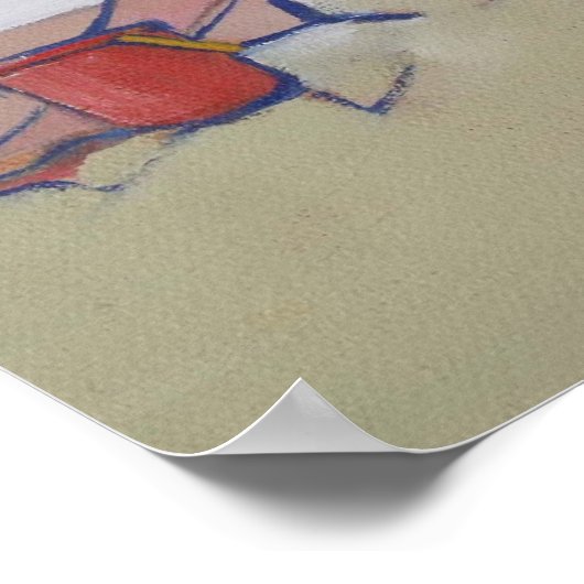 Sand Child Cute klein meisje dat op het strand spe Poster (Hoek)