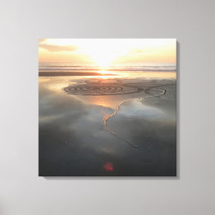 Sand Circle Canvas #1 Afdruk