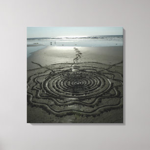 Sand Circle Canvas #2 Afdruk