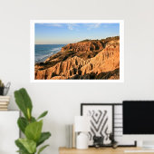 Sand Cliffs at Torrey Pines Poster (Thuiskantoor)