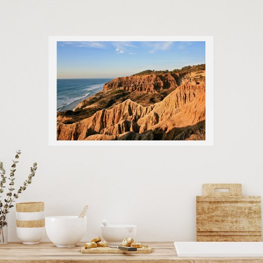 Sand Cliffs at Torrey Pines Poster (Keuken)