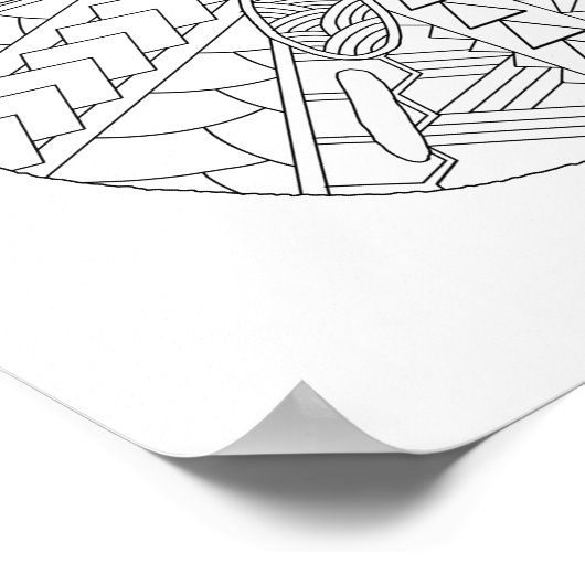 Sand Dollar Adult Coloring Poster (Hoek)