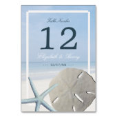 Sand Dollar and Starfish Beach Weddenschap Kaart (Achterkant)