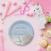 Sand Dollar and Starfish Beach Weddenschap Papieren Bordje (Feest)