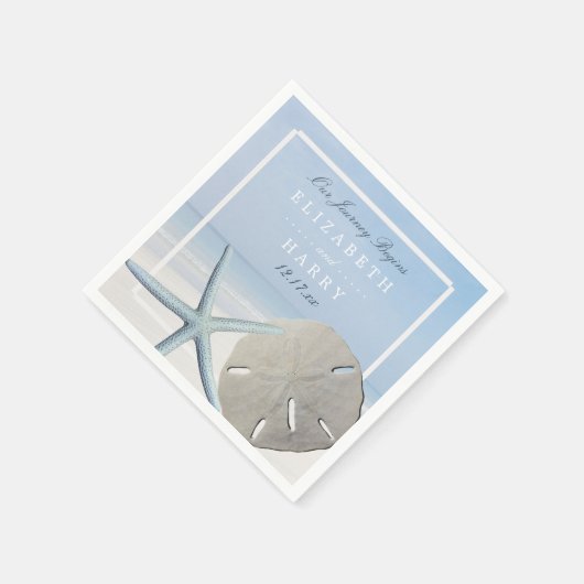 Sand Dollar and Starfish Beach Weddenschap Servetten (Hoek)