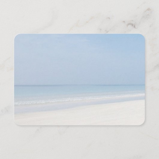 Sand Dollar and Starfish Beach Wedding Detail Informatiekaartje (Achterkant)