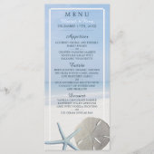 Sand Dollar and Starfish Beach Wedding Menu (Voorkant)