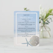 Sand Dollar and Starfish Beach Wedding Menu (Staand voorkant)