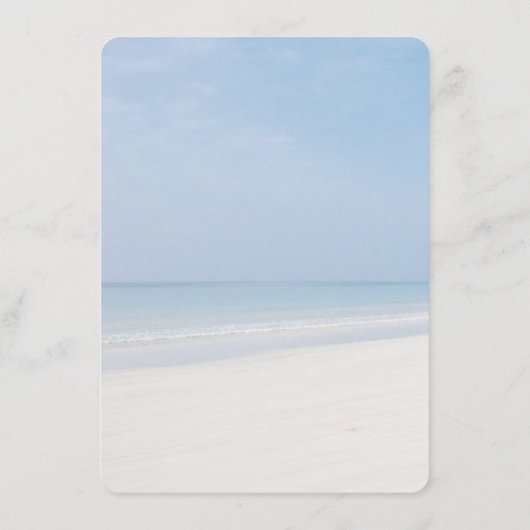 Sand Dollar and Starfish Beach Wedding Menu (Achterkant)