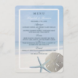 Sand Dollar and Starfish Beach Wedding Menu