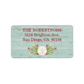 Sand Dollar Beach Coastal Kerstlabel Etiket (Voorkant)