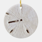 Sand Dollar Beach Coastal White Round Trendy Cool Keramisch Ornament (Achterkant)