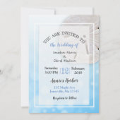 Sand Dollar Beach Thleding Wedding Invitations Kaart (Voorkant)