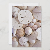 Sand Dollar Beach Thleding Wedding Invitations Kaart (Achterkant)