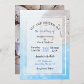 Sand Dollar Beach Thleding Wedding Invitations Kaart (Voorkant / Achterkant)