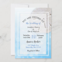 Sand Dollar Beach Thleding Wedding Invitations