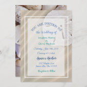 Sand Dollar Beach Thleding Wedding Invitations Kaart (Voorkant / Achterkant)