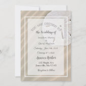 Sand Dollar Beach Thleding Wedding Invitations Kaart (Voorkant)